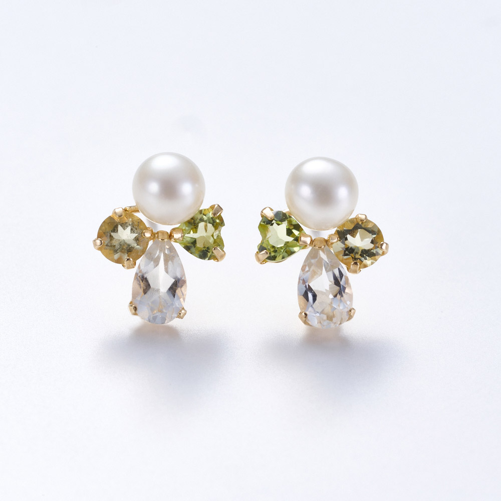 ハンドメイドピアス アシメピアス イヤリング No.170 秋