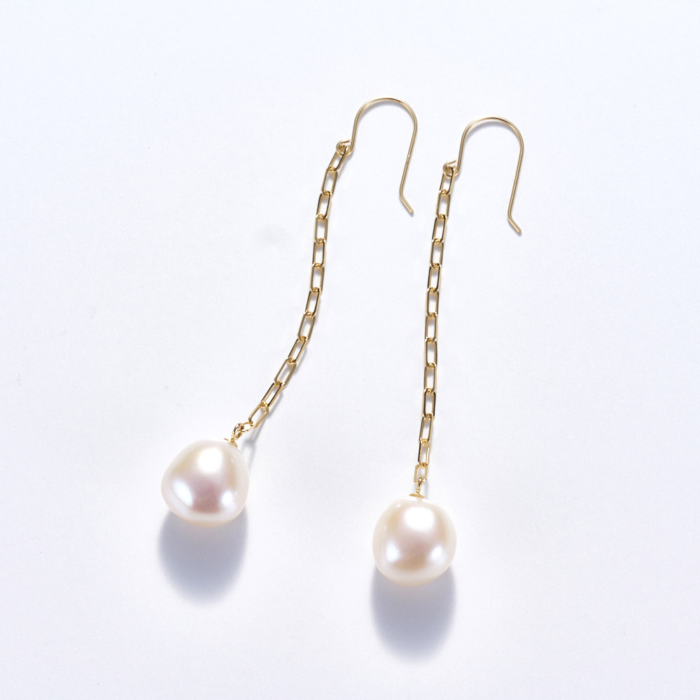 K10 パール クリップチェーン ピアス ディノスANAmall店