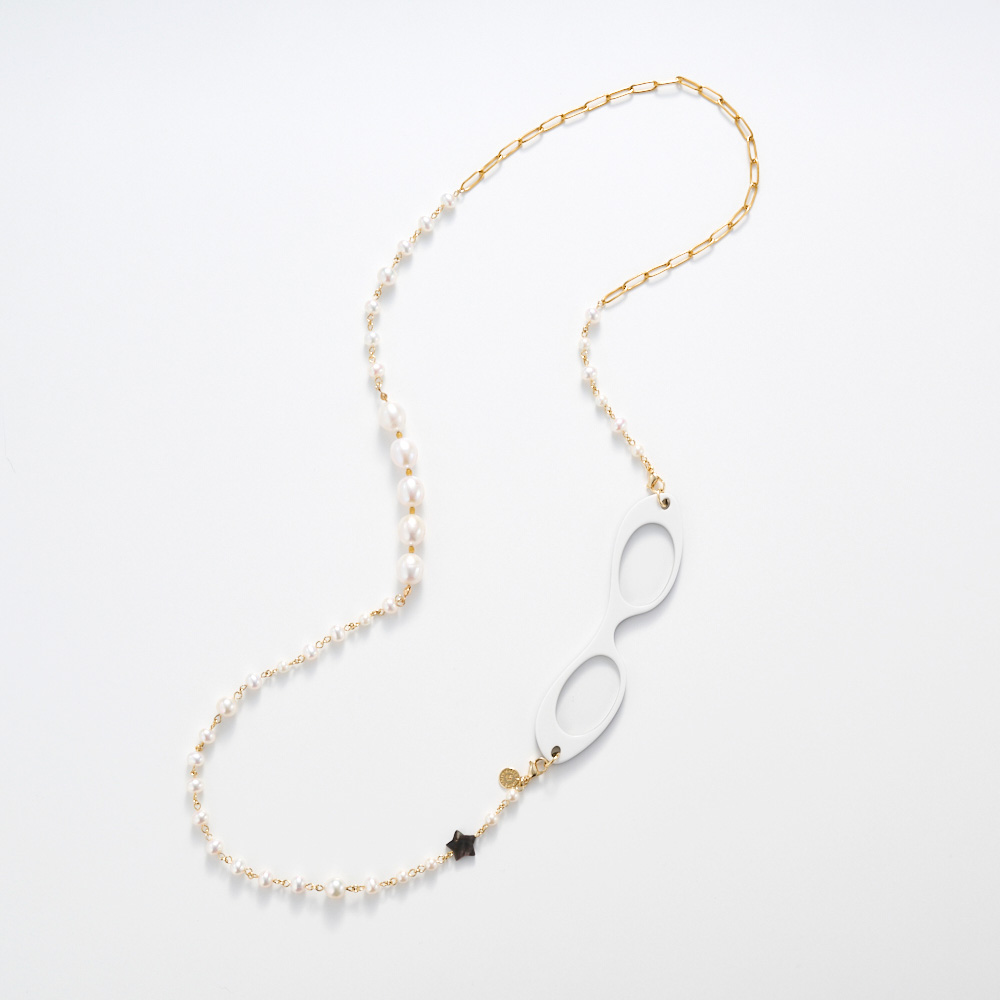 ルーペコリエ　ルーペ　ネックレス LOUPE COLLIER/ルーペコリエ ルーペ一体型淡水パールネックレス