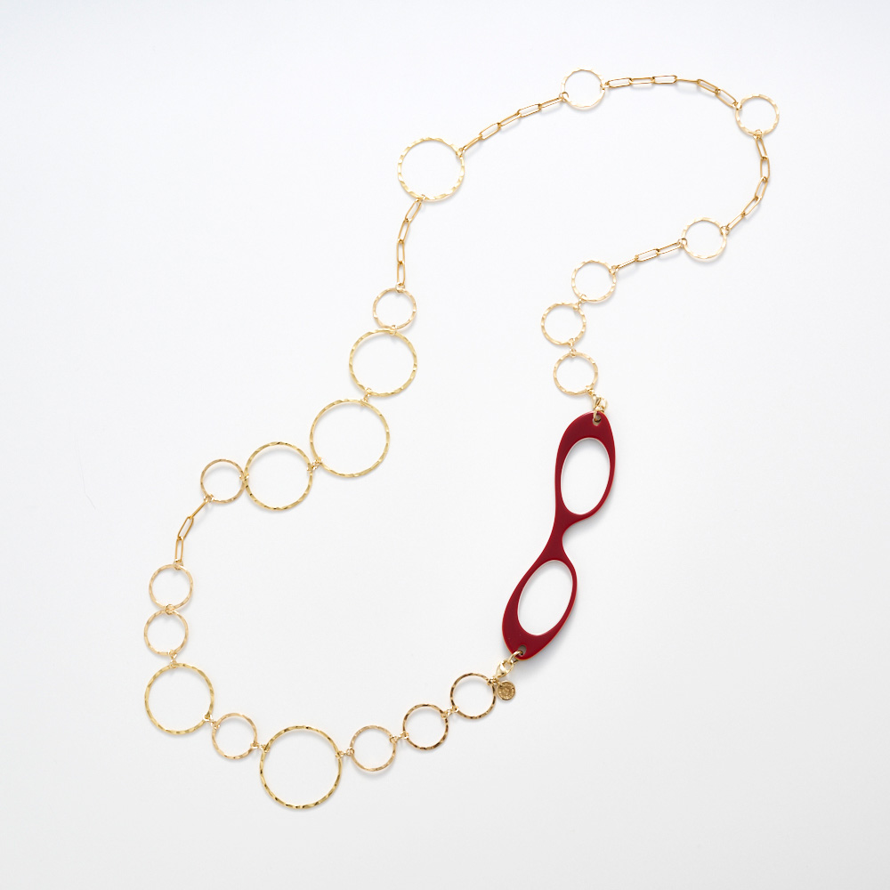 ルーペコリエ　ルーペ　ネックレス LOUPE COLLIER/ルーペコリエ ルーペ一体型サークルチェーンネックレス