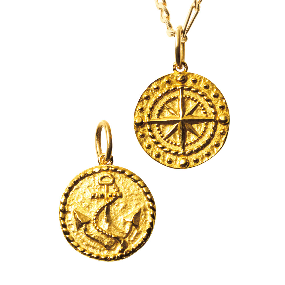 純金 羅針盤コインペンダントヘッド 通販 - ディノス