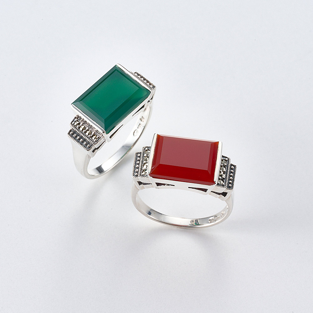 ROKUZAN/碌山 SV カラーストーン スクエア リング 通販 - ディノス