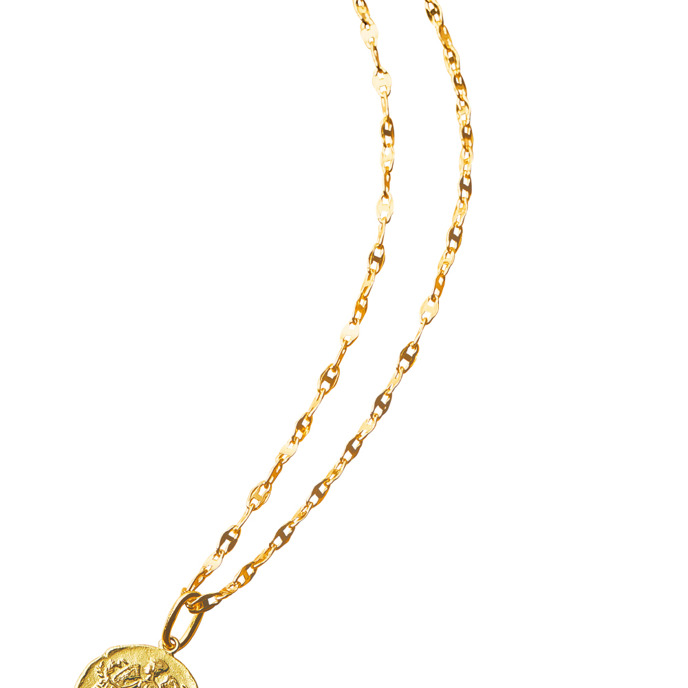 Ron Herman DEZSO K18天然石シェルコードネックレス ダイヤモンド