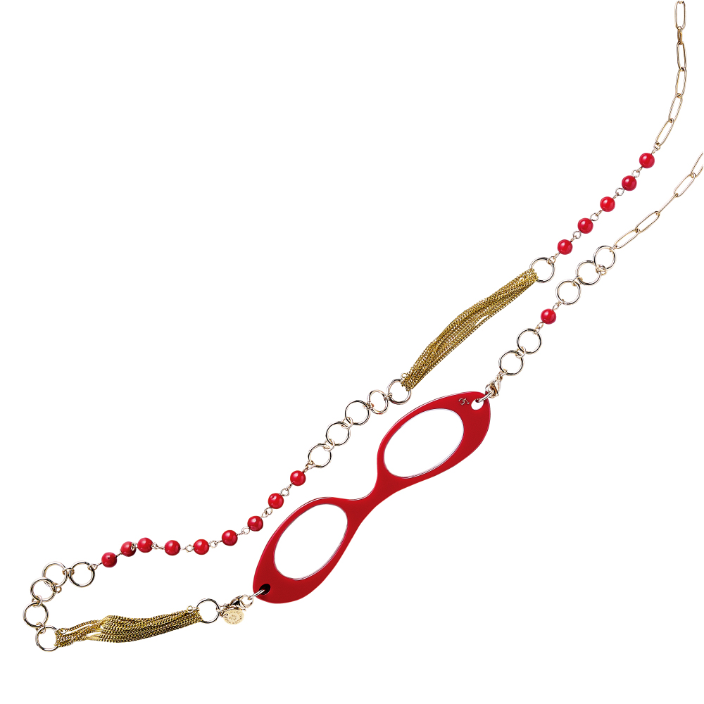 LOUPECOLLIER ルーペコリエ (最終値下げ) LOUPE COLLIER/ルーペコリエ レッドカラーネックレス 通販 - ディノス