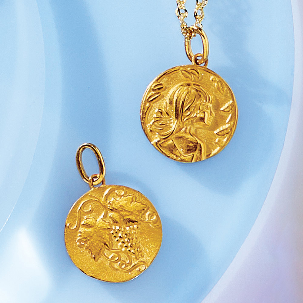 R*︎様 K18/Pm リバーシブルコインペンダント 純金 メイプルリーフ 1/4oz コイン 金貨 ペンダントトップ