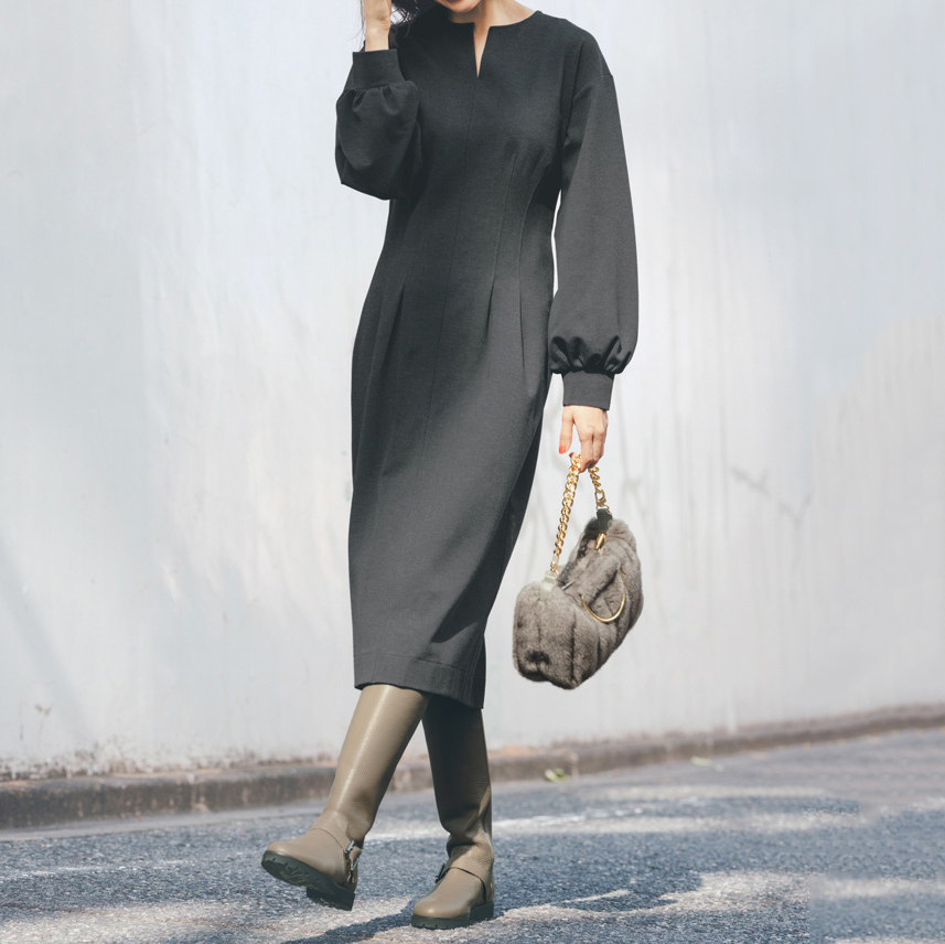 ウエストタック デザインワンピース 通販 - ディノス