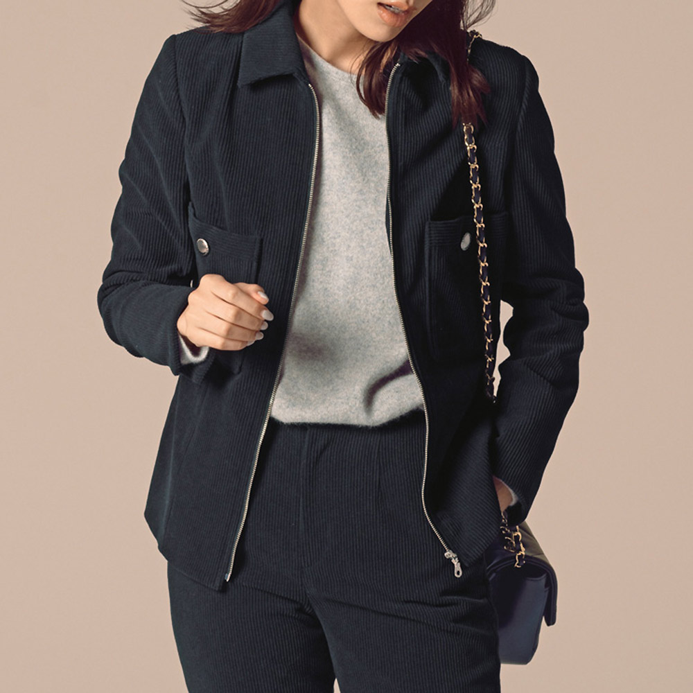 ソロテックス（R） ストレッチコーデュロイ ジップアップ