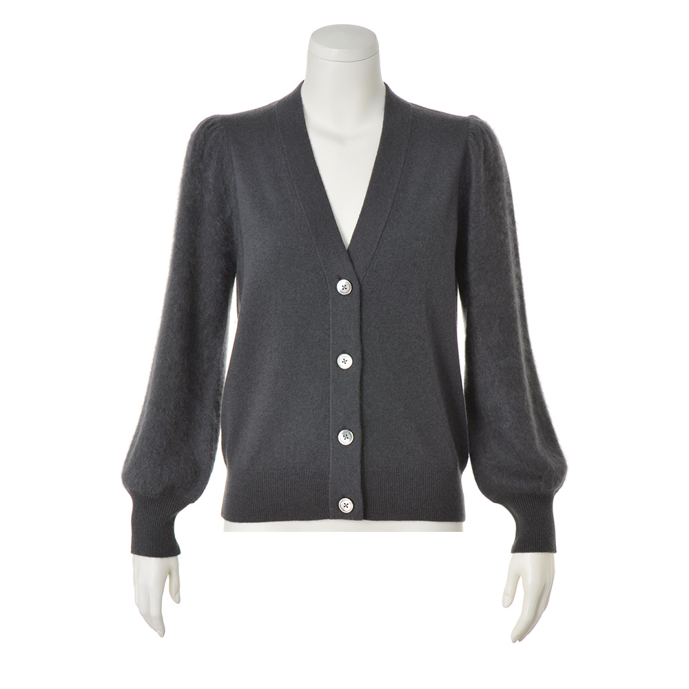 カシミヤ ファー加工 スリーブニット カーディガン 通販 - ディノス