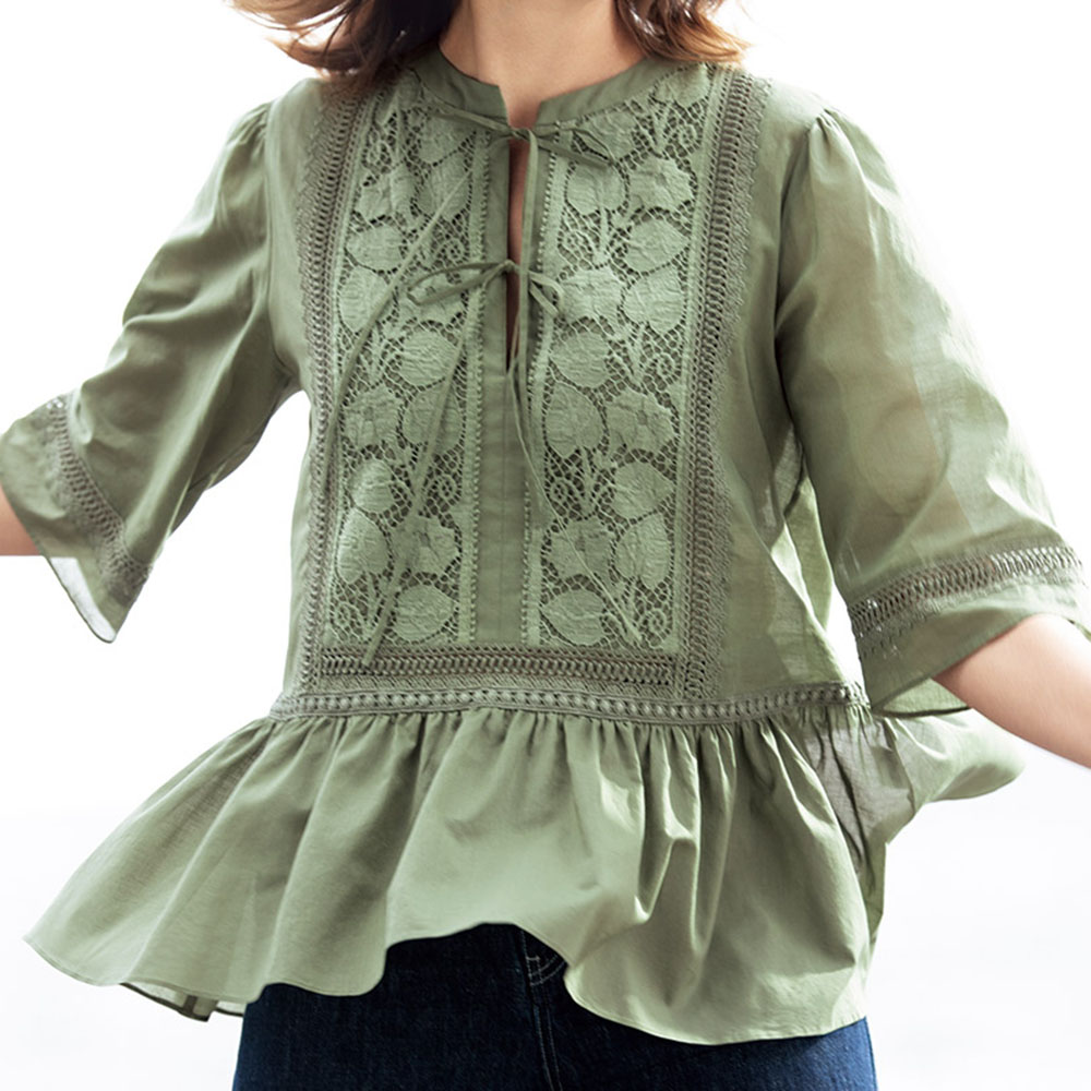 フランスレース使い ブラウス 通販 - ディノス