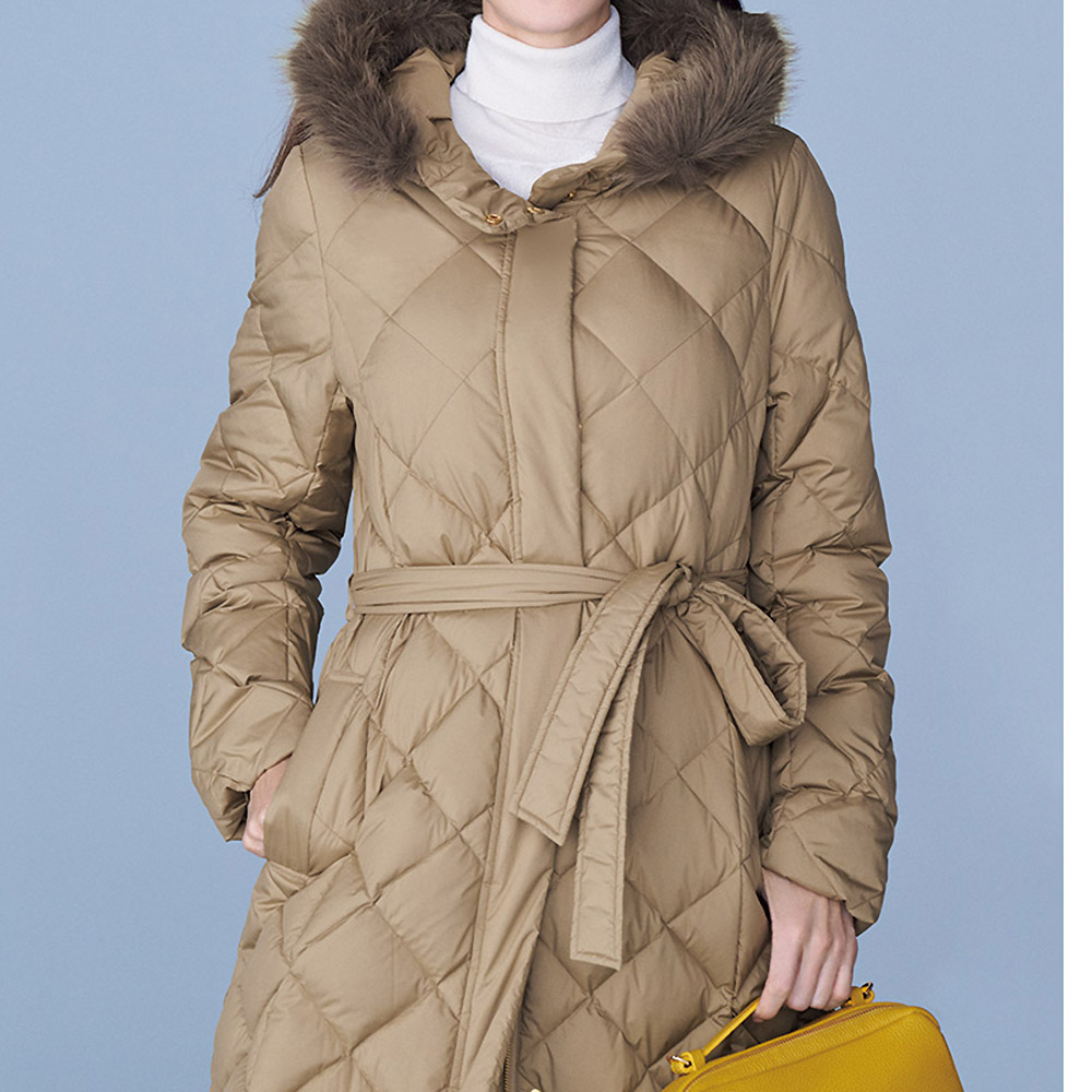 フェイクファー付き ロングダウンコート コート ファッション PC5494