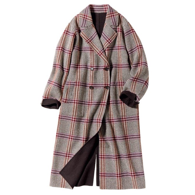 イタリア素材 ダブルフェイス リバーシブルコート コート ファッション PC5593