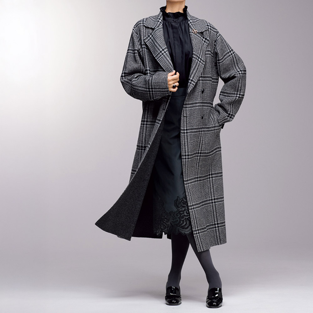 イタリア素材 ダブルフェイス リバーシブルコート コート ファッション PC5593