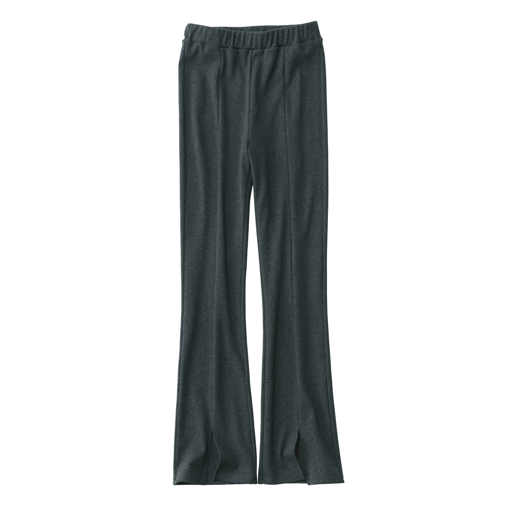 コットンストレッチ フロントスリットフレアレギンス パンツ ファッション PC5878