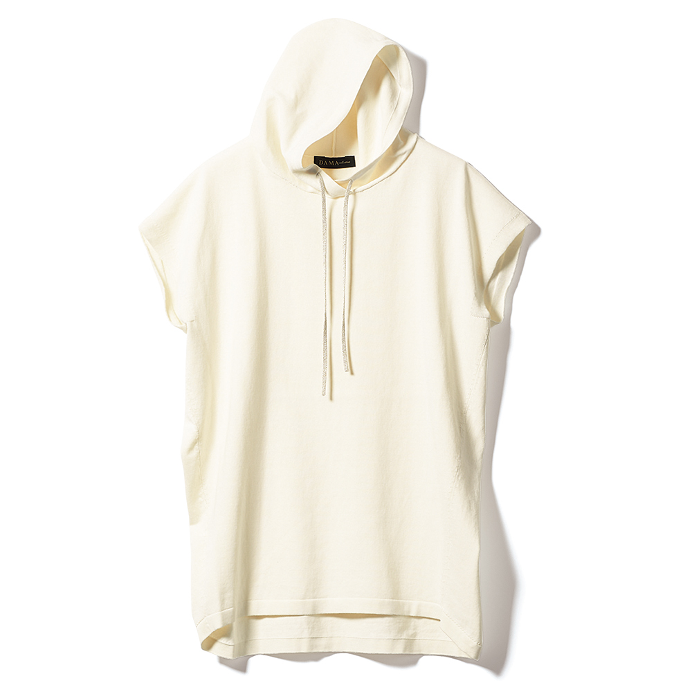 イタリア糸強撚コットン フーデッドプルオーバー Tシャツ カットソー ファッション PC7533
