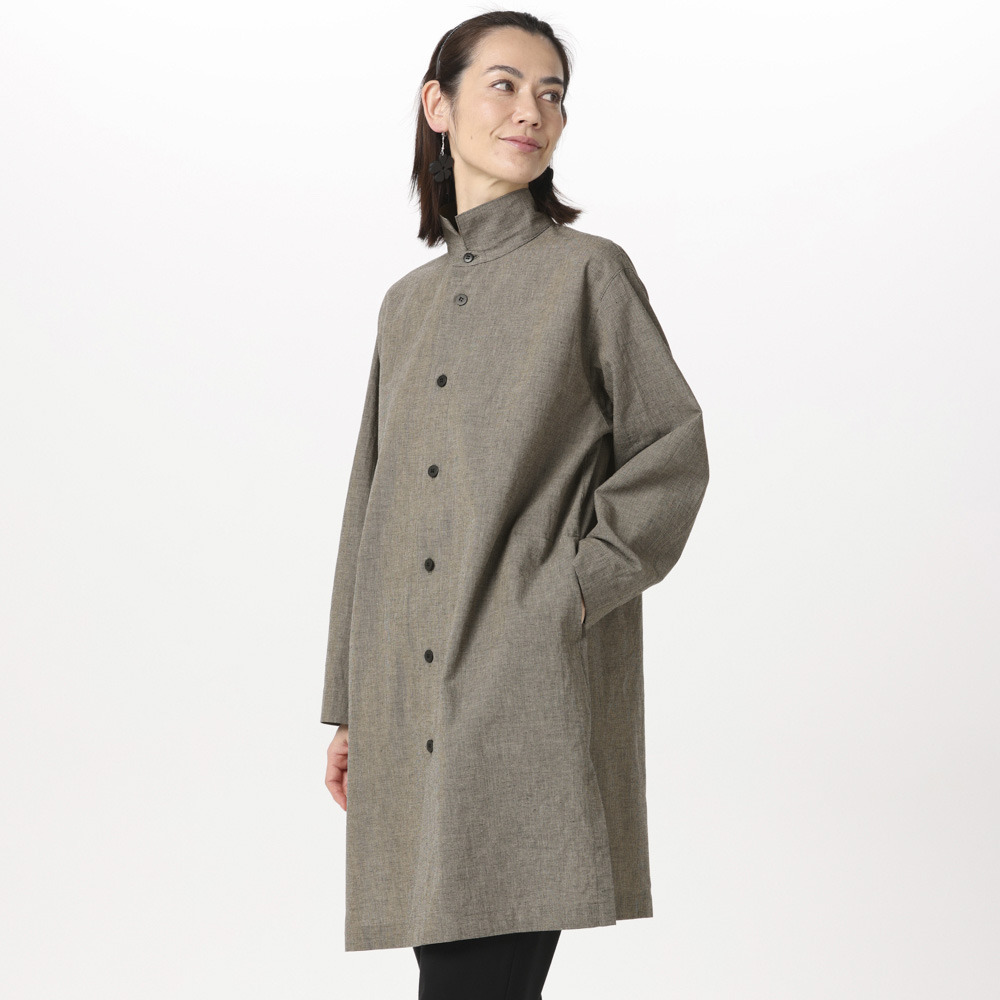 bx/ビーエクス 綿麻マイクロギンガム チュニックシャツ 通販 - ディノス