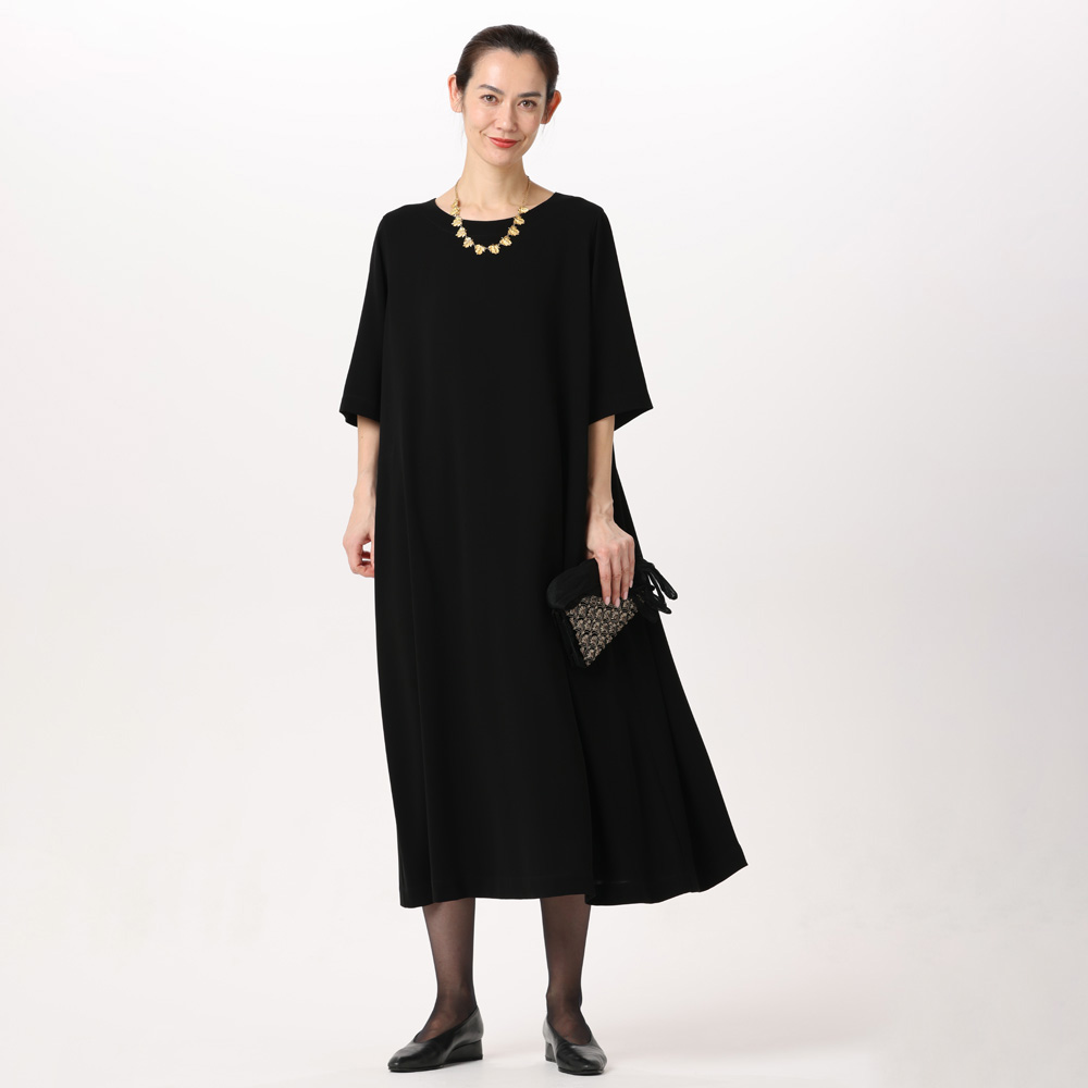bX (ビーエクス) ハイネック ロングワンピース テラコッタ bx/ビーエクス マットクロス クルーネックワンピース 通販 - ディノス