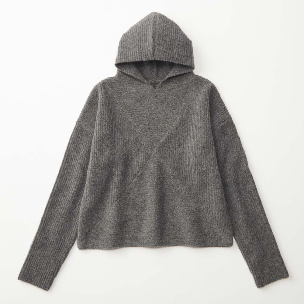フード付き クロップドニットプルオーバー ディノスANAmall店