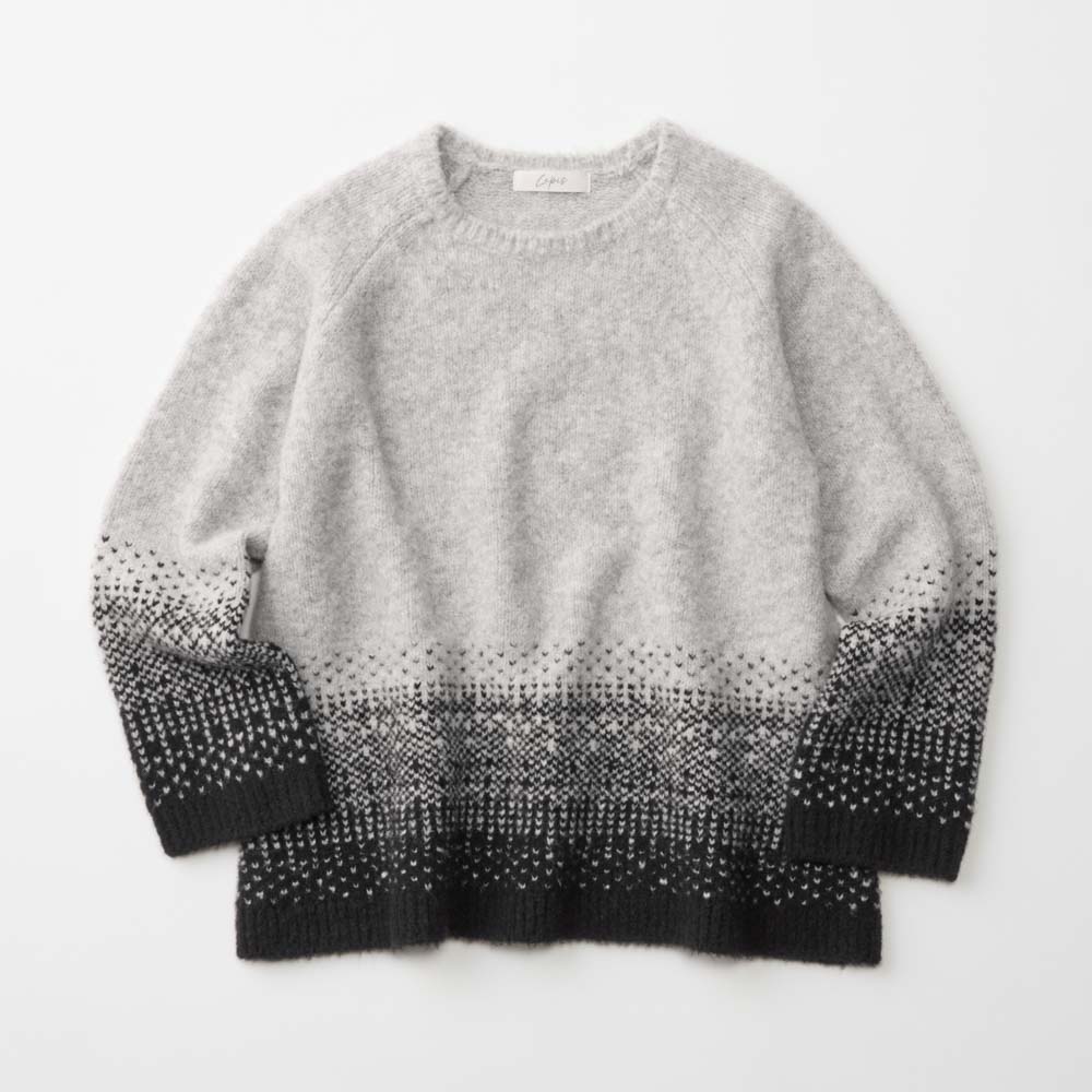 ジャカード編みAラインニットプルオーバー ニットセーター ニット セーター N60684