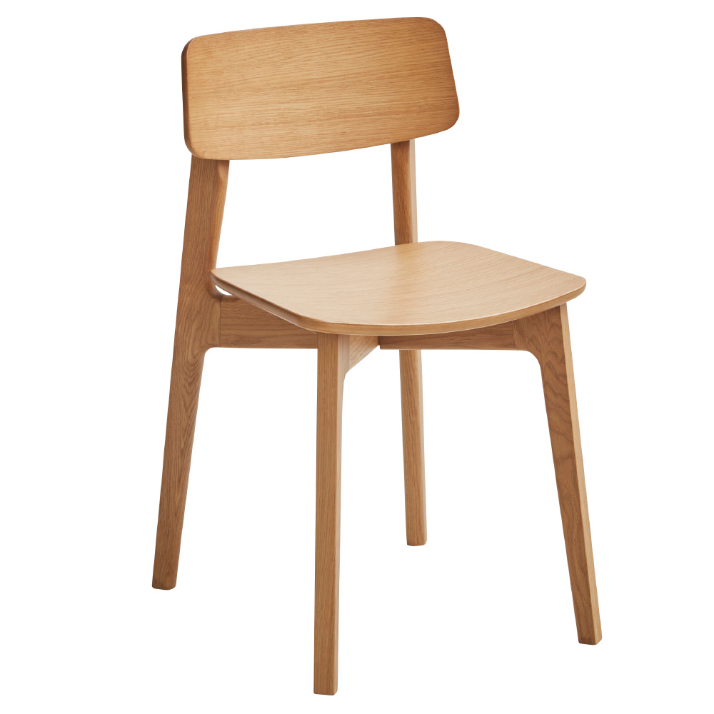レンタル商品】Kortni/コートニー ダイニングチェア 板座 オーク