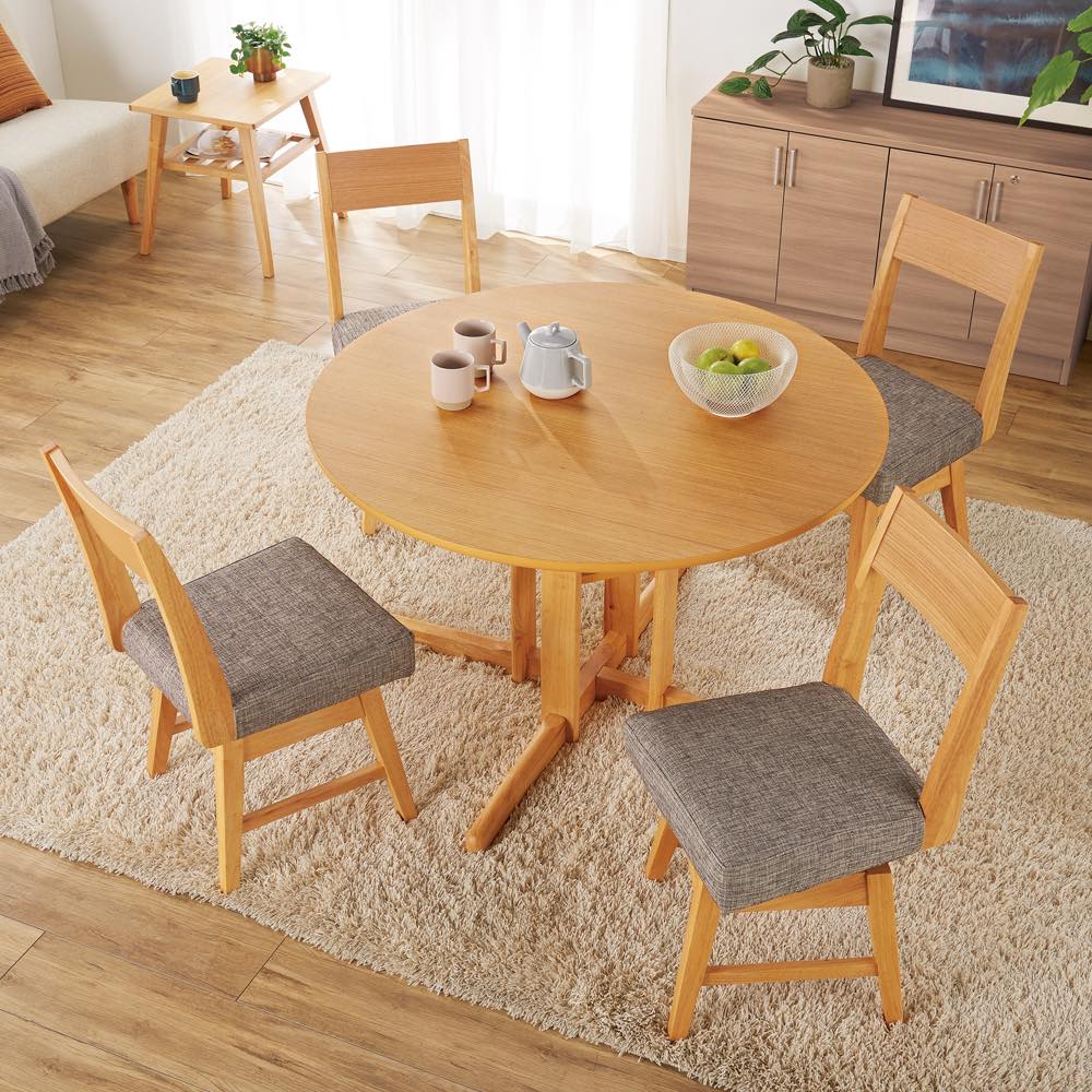 レンタル商品】会話が弾む円形棚付きダイニングシリーズ 丸型棚付き