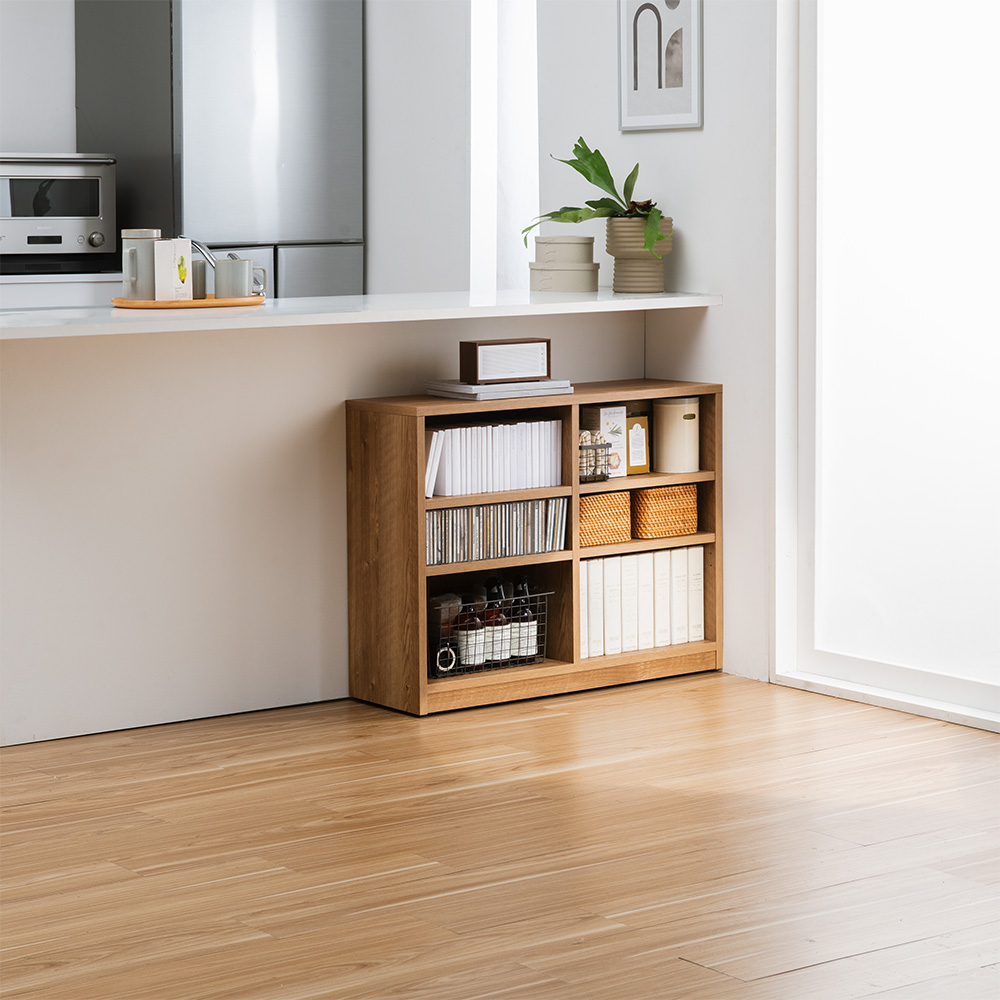 【未使用】定価35,700円隠せるシェルフ木目調完成品　キャスター付　ディノス RXA867c1.jpg