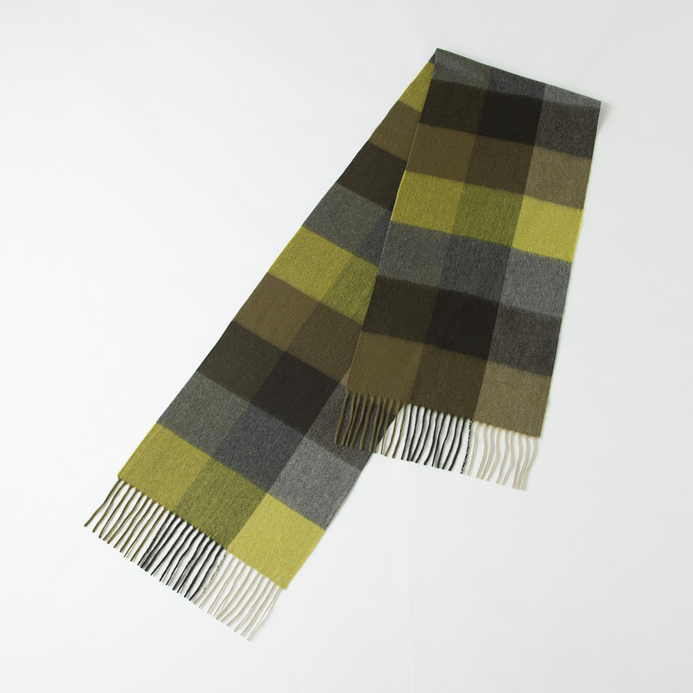 カシミヤ100％ ブロックチェックマフラー レディース 女性 高級 上質 おしゃれ 冬 防寒 小物 暖かい コンパクト 洗える マフラー スカーフ類 婦人雑貨 AR2583