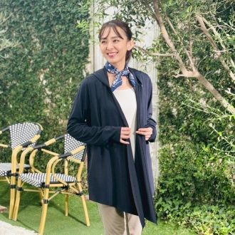 マジックフード ひんやりカーデUVプラス uvカット カーディガン レディース 夏 薄手 ゆったり 冷感 夏用 日焼け防止 パーカー フェイス 指穴 あり エポカル アパレル雑貨 美容 AR2730