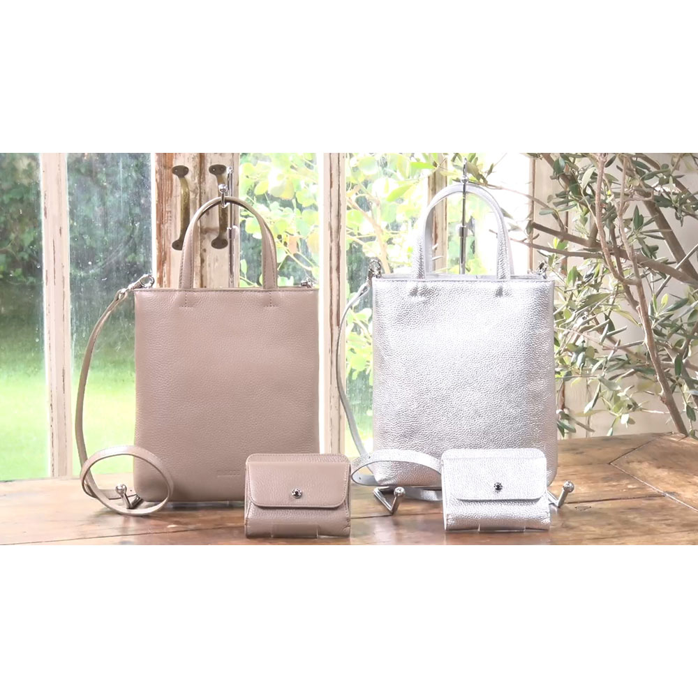 BARCOS/バルコス 2way牛革手ぶらバッグ&スリムウォレットセット ショルダーバッグ 財布 セット レディース 牛革 2way ミニバッグ 斜め掛け 小さめ 軽量 コンパクト ミニ財布 ウォレット プレゼント 旅行 通勤 おしゃれ 鞄 婦人雑貨 AR2795