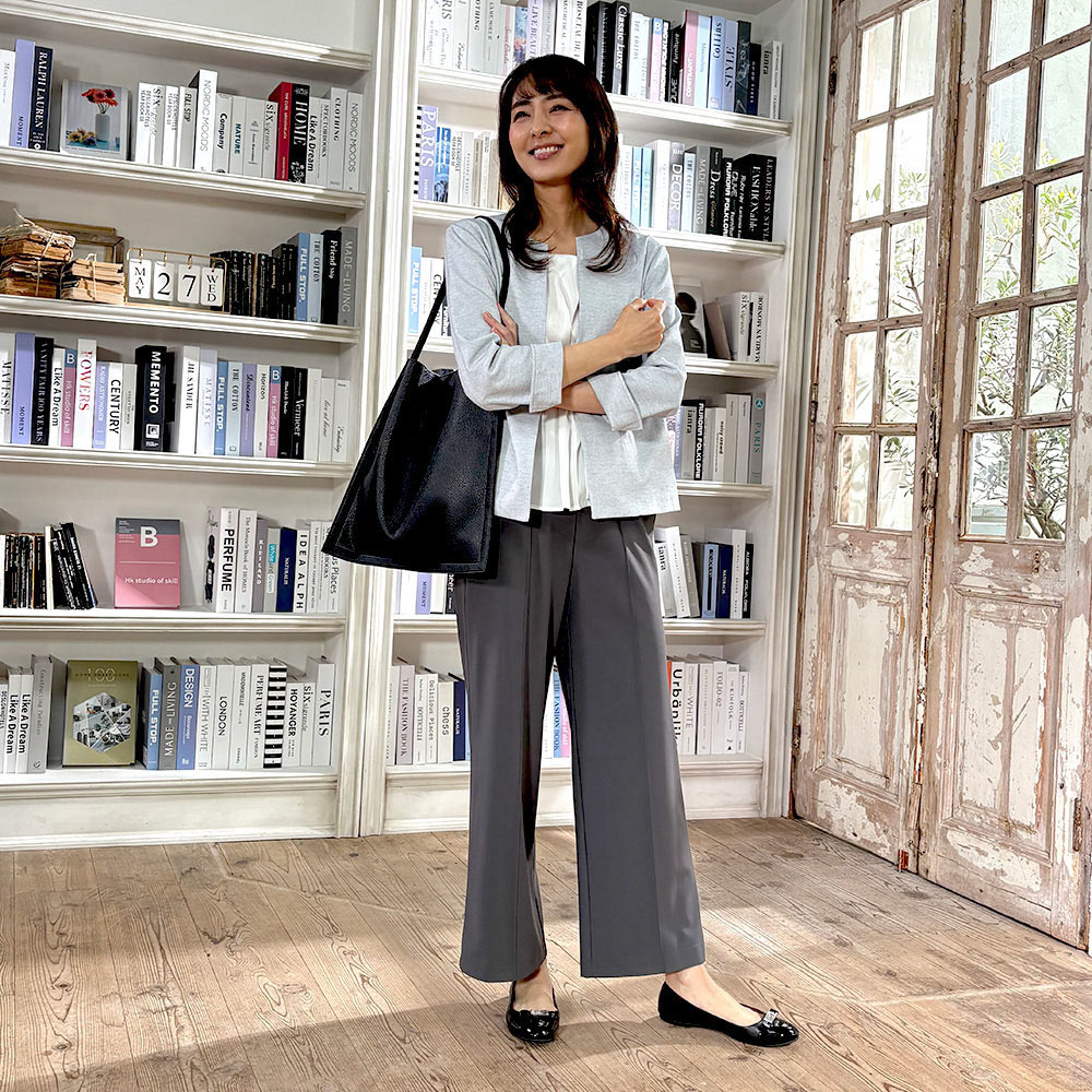 ARIKI すっきりセミワイドパンツ パンツ 婦人ファッション AR2976