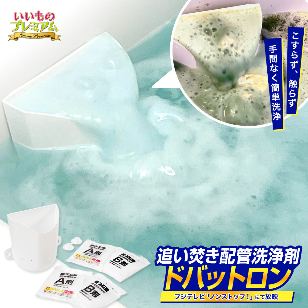 追い焚き配管洗浄剤 ドバットロン by ナイアガラーン 風呂釜洗浄剤 追い焚き 配管洗浄 配管洗浄剤 風呂釜 洗浄 掃除洗剤 お風呂 洗剤 風呂掃除 配管掃除 浴槽 風呂 掃除 汚れ 雑菌 除去 除菌 簡単 石鹸 ハウスキーピング AR2811