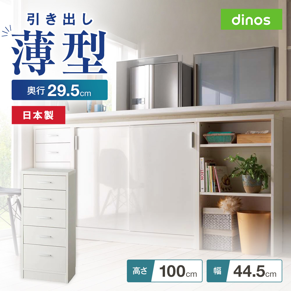 引き戸カウンター下収納庫 奥行29.5高さ100cmタイプ 引き出し・幅44.5cm リビング リビング収納 641425
