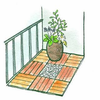 ベランダガーデニング Step1 床材 植物も自分も居心地よくなるためのファーストステップ ベランダガーデニング 初心者でも簡単 はじめての ベランダガーデニング