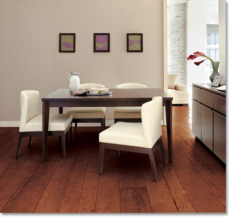 家具：ミニマルテイスト/床色：ダークブラウン